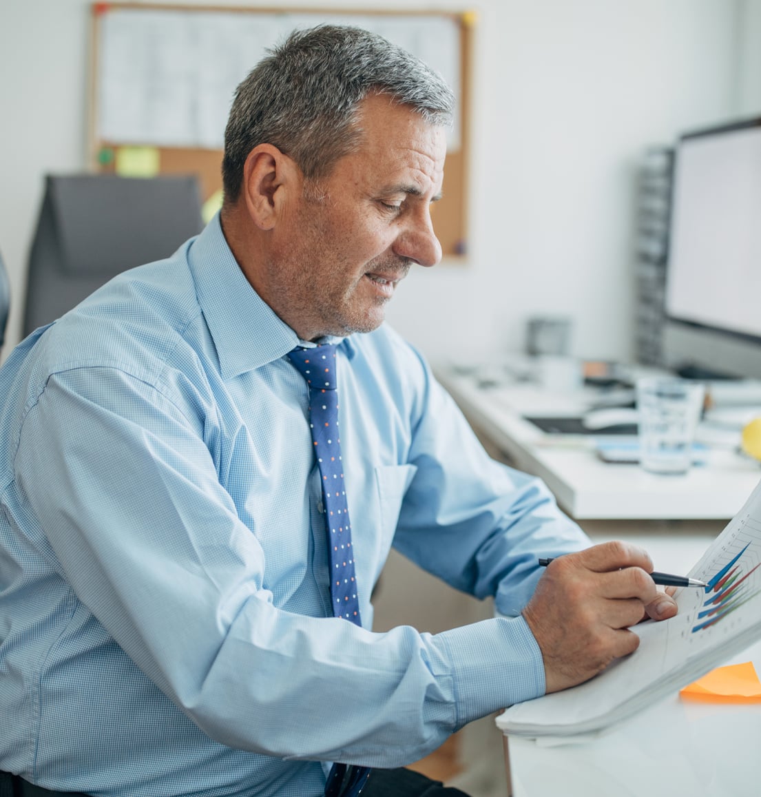 a man sitting at a desk