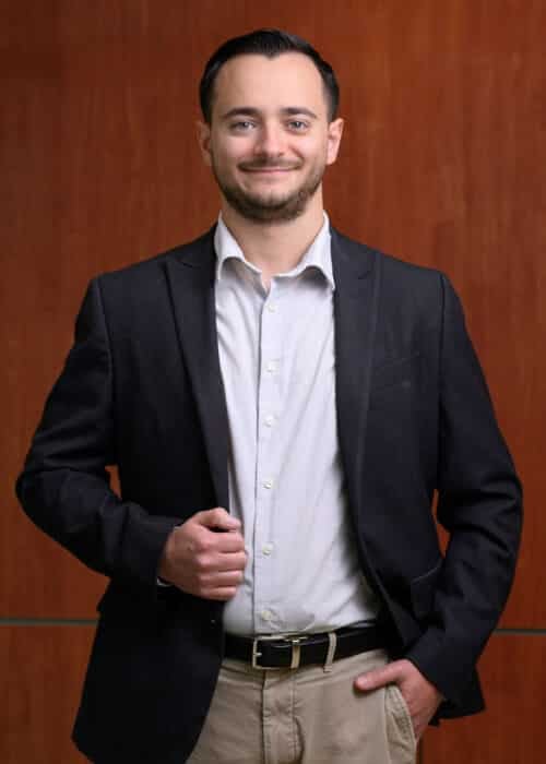 a man wearing a suit and tie
