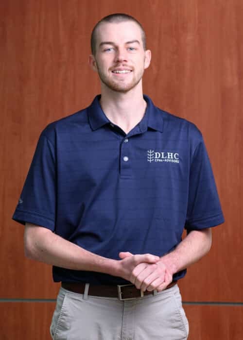 a man wearing a blue shirt